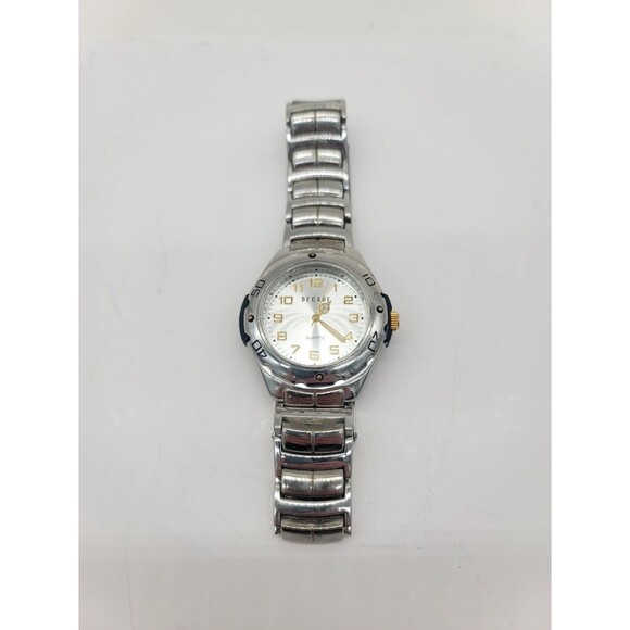 Accessories - Decade Watch Men Silver Gold Stainless Steel 60284 Quartz Used